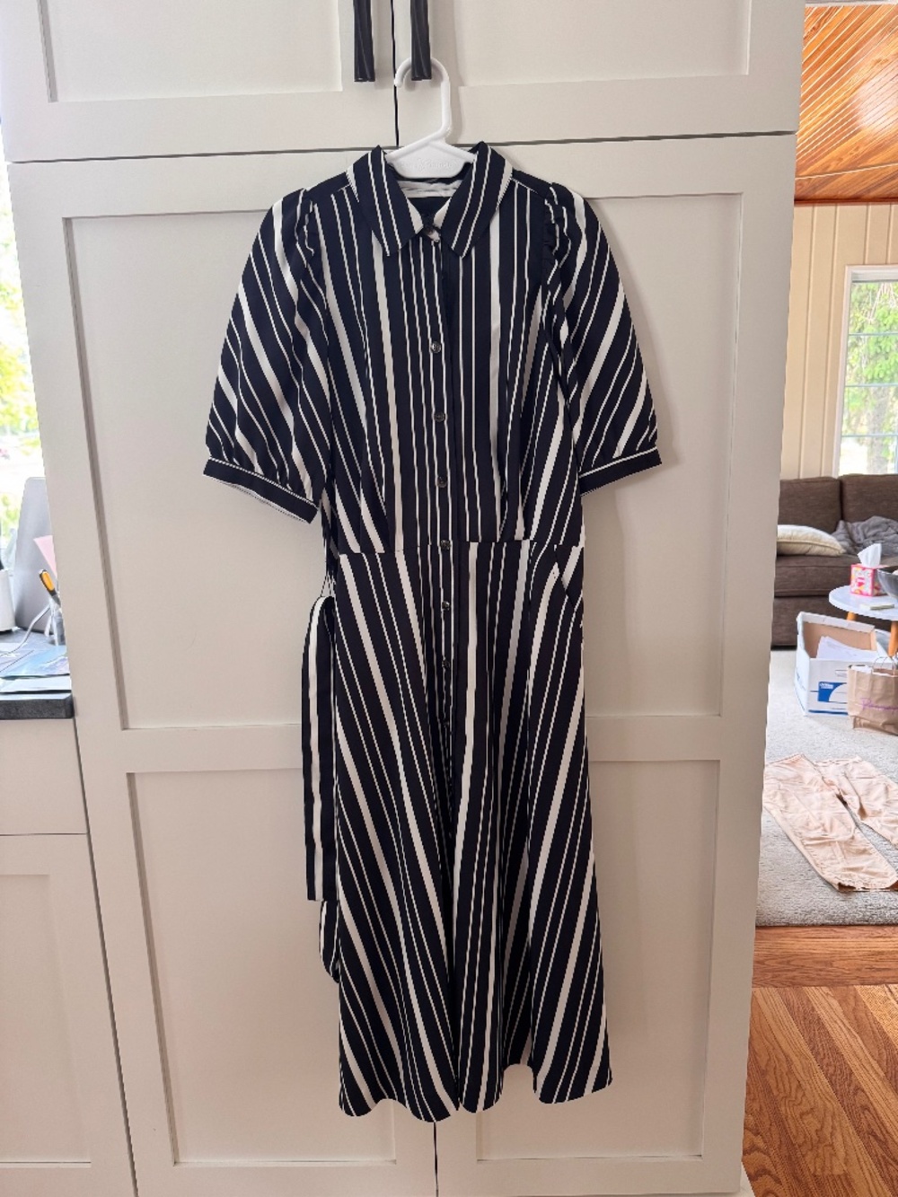 Ann Taylor Striped Dress with Belt